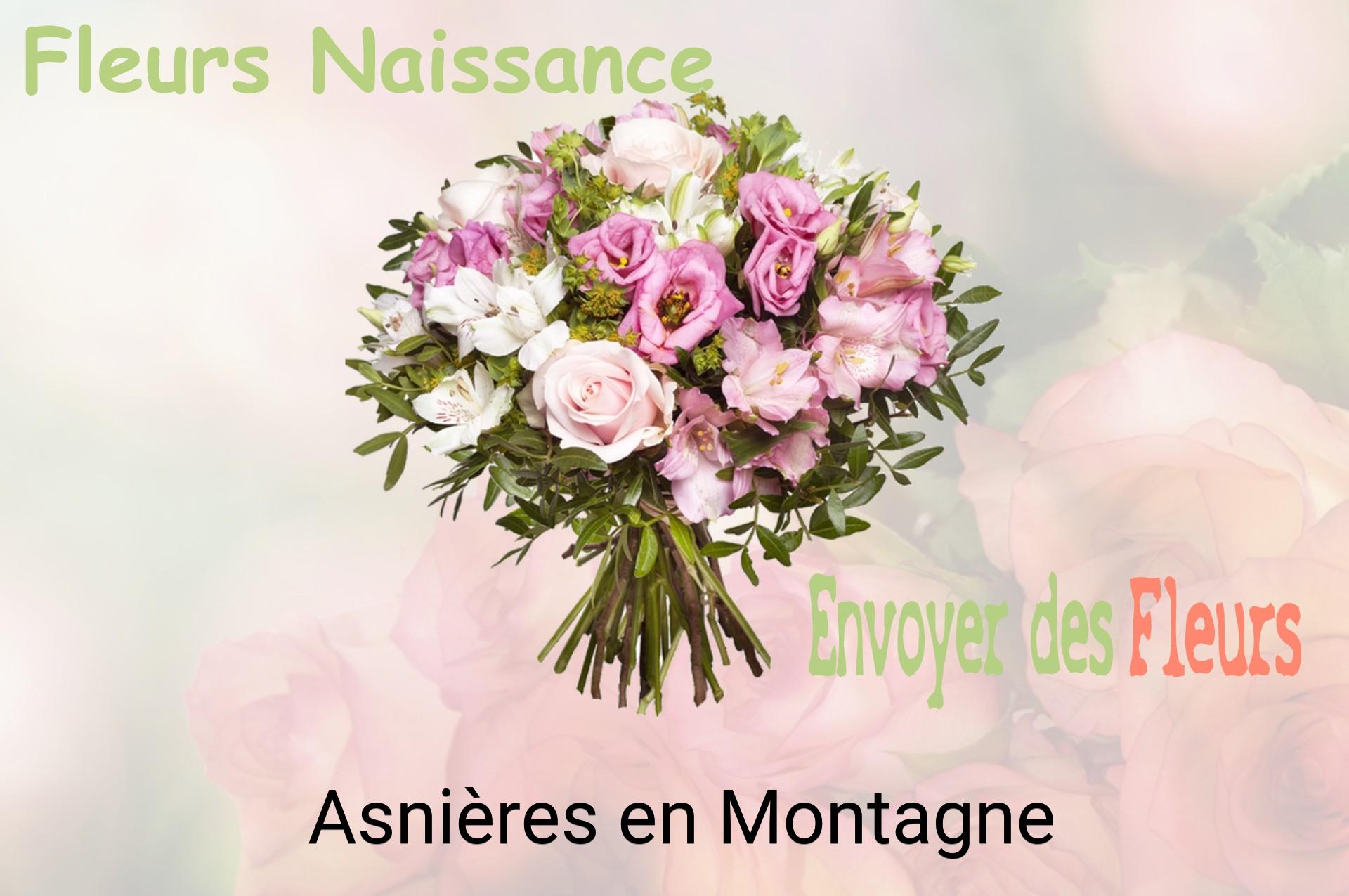 Bouquet de fleurs de naissance livré à Asnières-en-Montagne