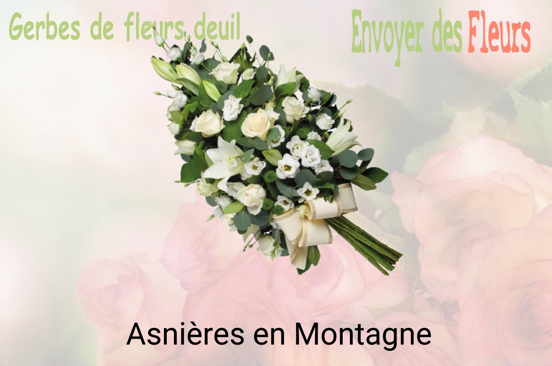 Gerbe de fleurs de deuil livrée à Asnières-en-Montagne